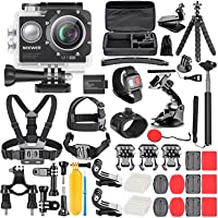 Neewer G1 Ultra HD 4K Cámara de Acción Kit Incluye 12MP Cámara Sumergible 30m Cámara Subacuática 170 Grados Sensor de…